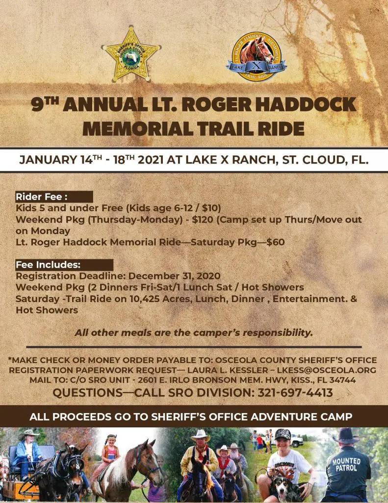 9th annual lt. roger haddock memorial trail ride