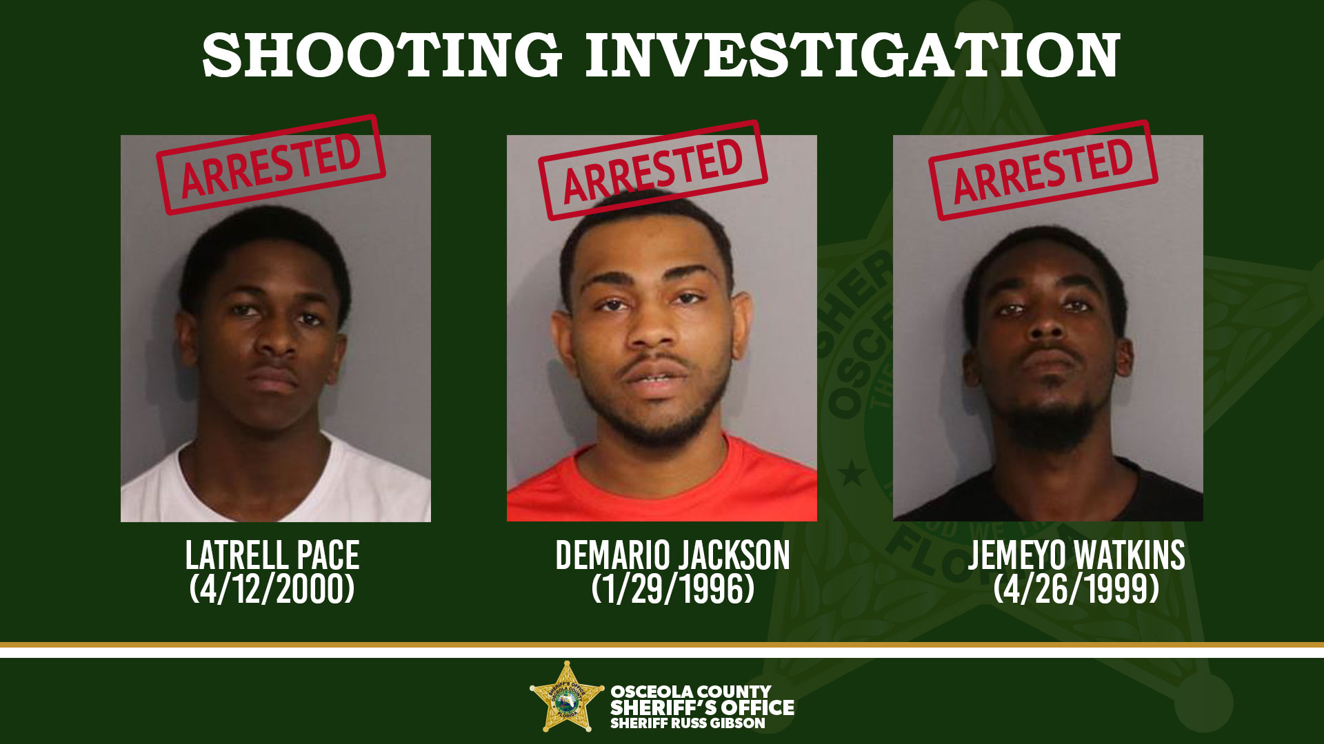 Shooting Investigation Osceola County Sheriff's Office Sheriff Marco