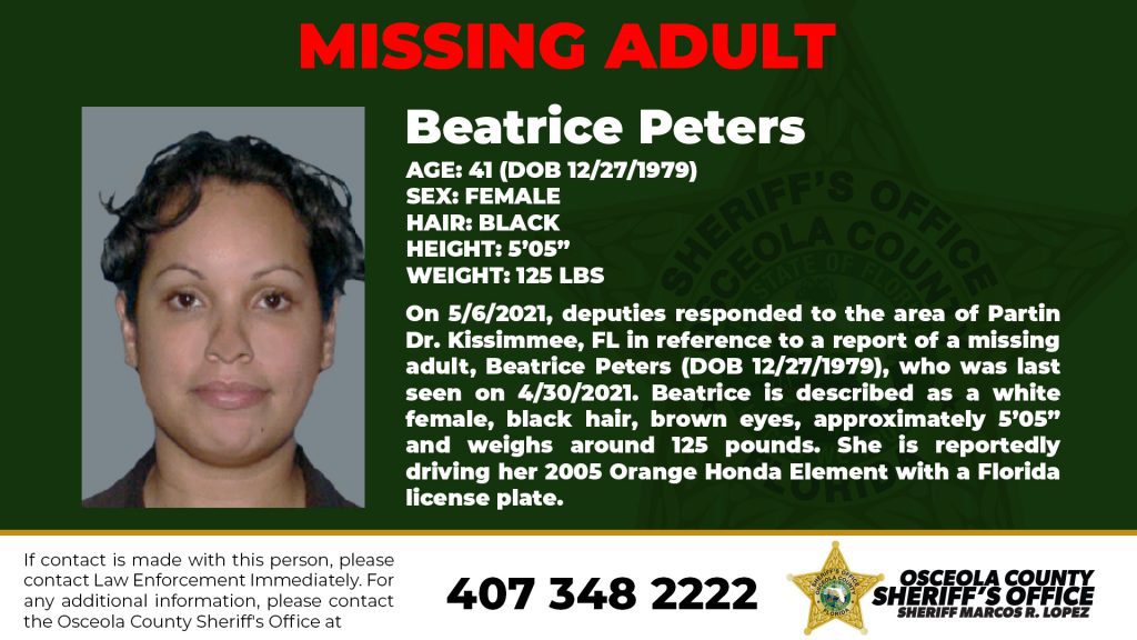 Beatrice Peters - Missing Adult