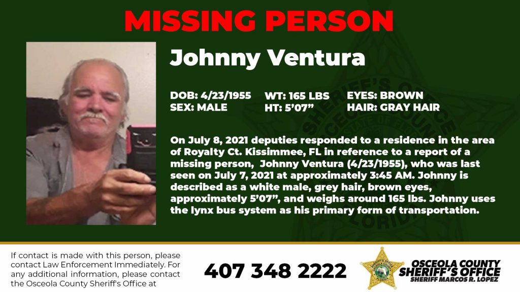 MISSING PERSON – Johnny Ventura –