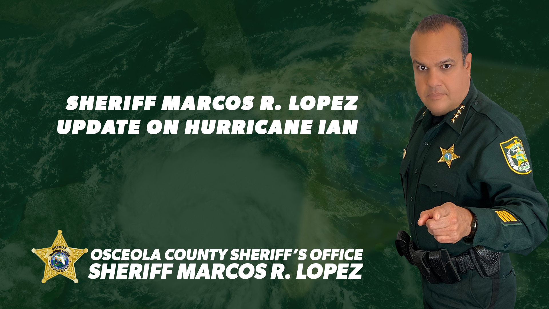 Sheriff Marcos Lopez Update on Hurricane Ian