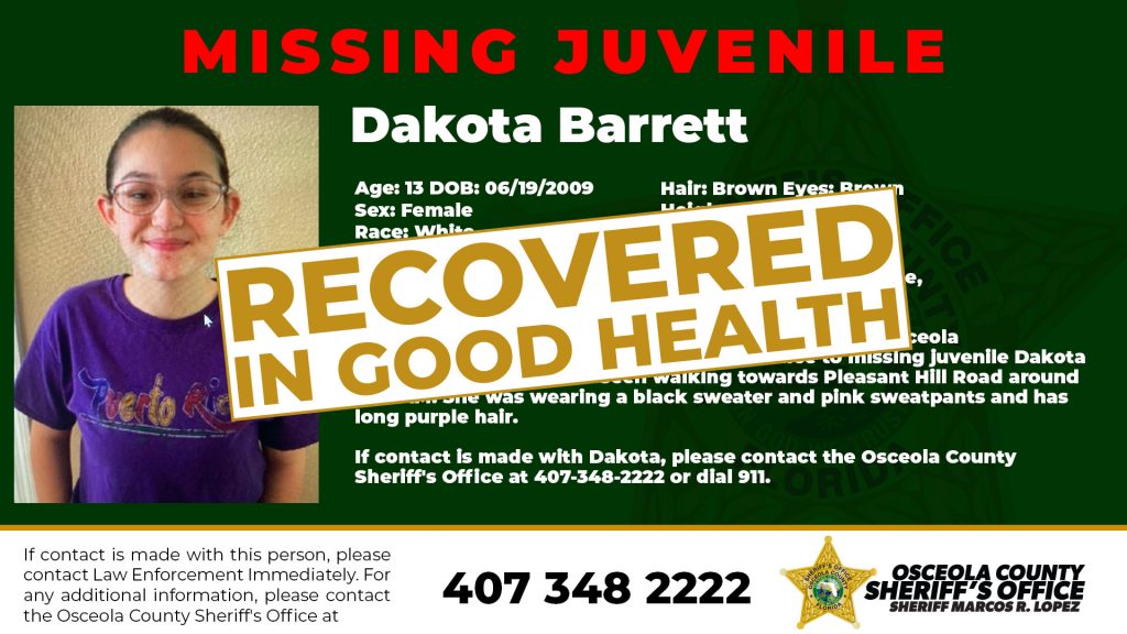 Dakota Barret Recovered