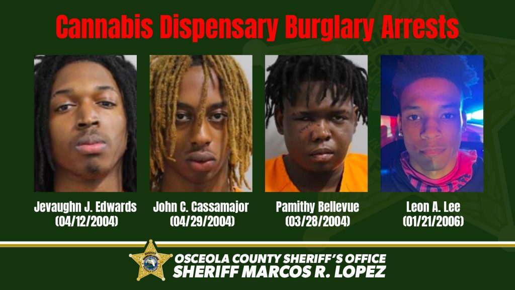 Cannabis Dispensary Burglary Arrests