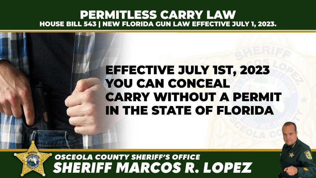On July 1, 2023, House Bill 543, “Permitless Carry,” goes into effect.