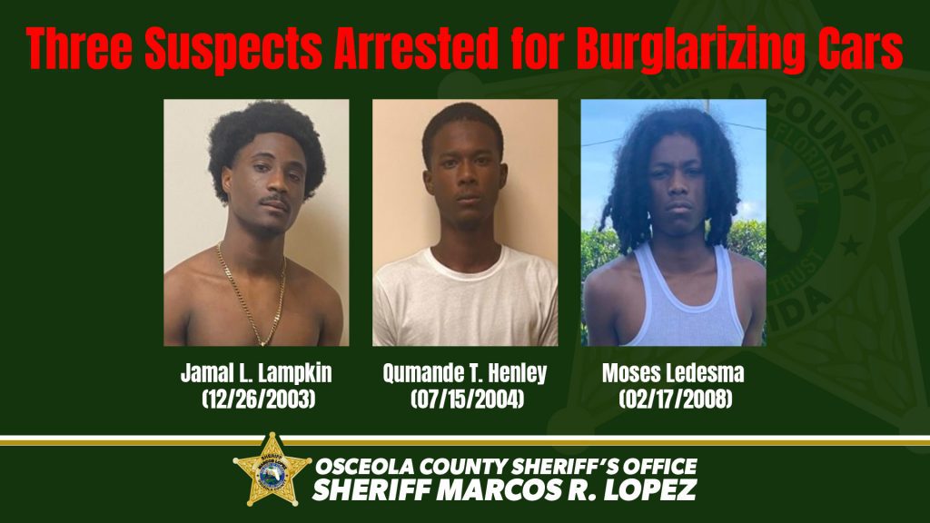 Three Burglars Arrested